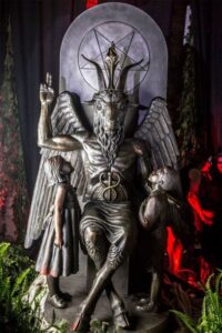 Decoding the symbols on Satan's statue